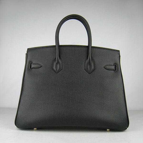 High Quality Fake Hermes Birkin 35CM Togo Leather Bag Black 6089 - Click Image to Close